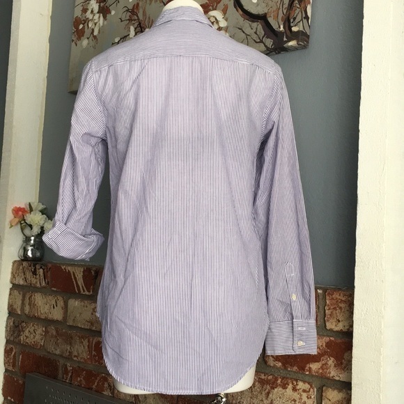 a.n.d ea wy striped buttonfront shirt size L - Picture 2 of 9